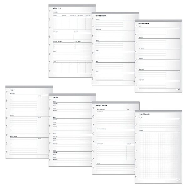 TUL® Discbound Organizational Inserts, Junior Size, White, Pack Of 100 Inserts
