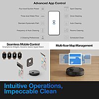 DEEBOT N20e PLUS Robot Vacuum Cleaner - Bagless - 10,000Pa Suction, 350min Runtime - UNBOXED DEAL (BOX SLIGHTLY DAMAGED)
