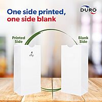 Duro 4# White Paper Bags 500-Count, White Paper Lunch Bags for Popcorn, Candy, Snacks & Treats, Bulk Disposable Lunch Sacks - 5.00 x3.12 x 9.75 Inches