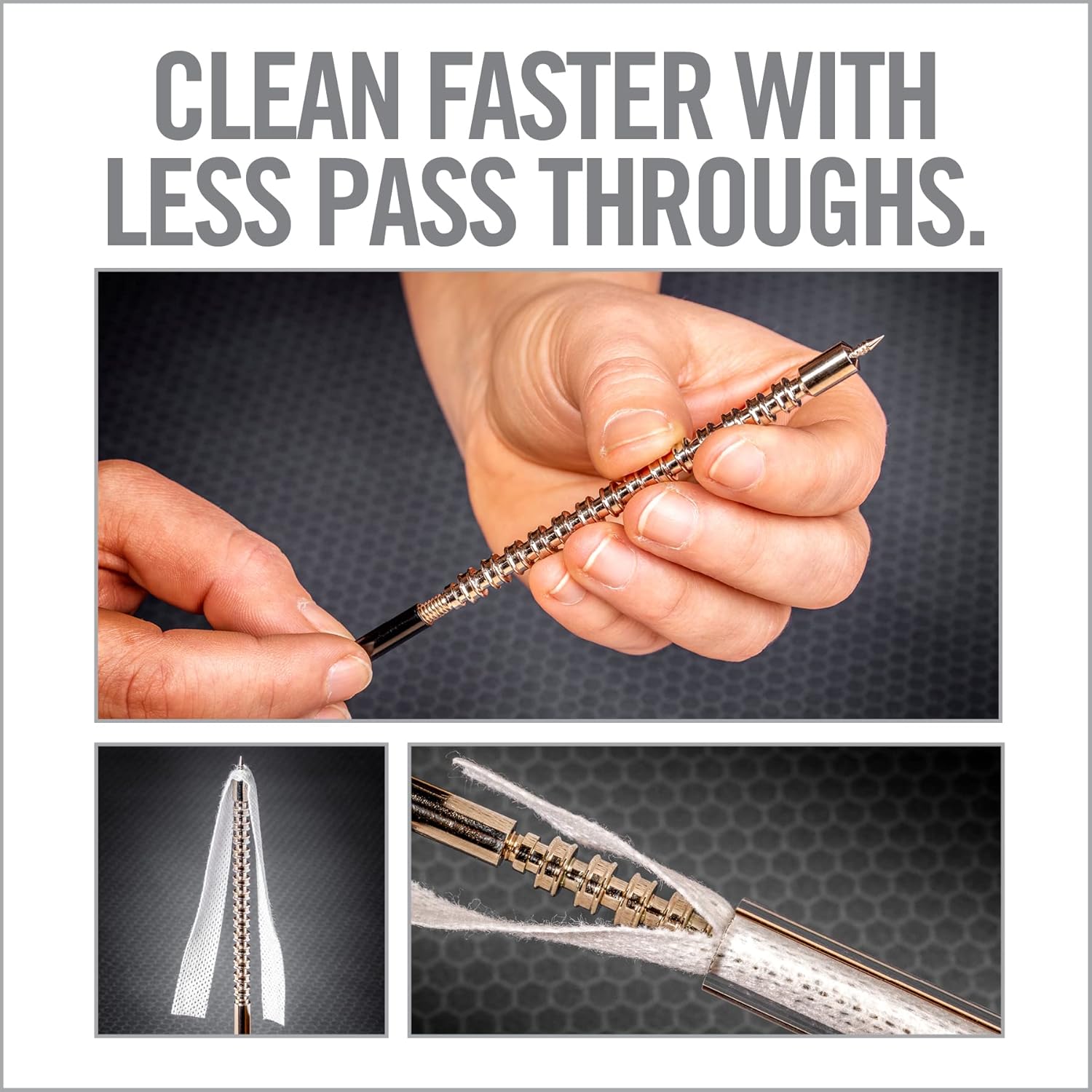 Real Avid Bore-Max Speed Jag and Patches, Bore Cleaning Jag and Patches Set (.22/.223)