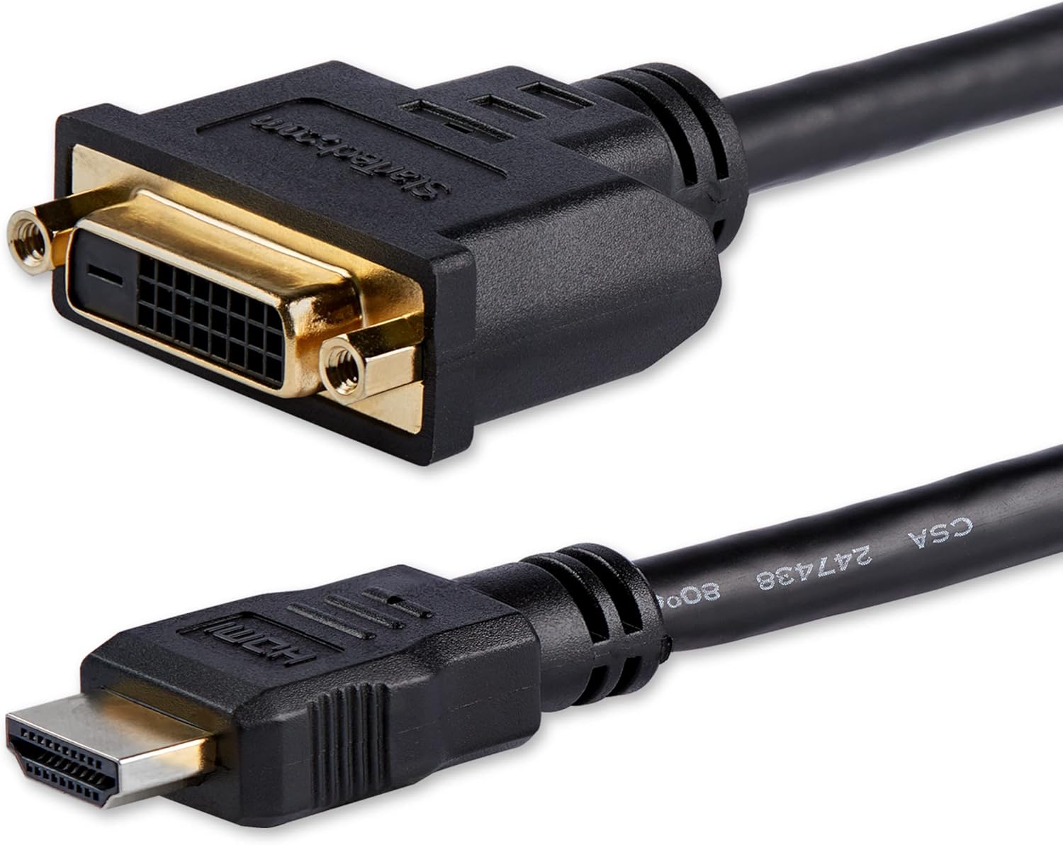 StarTech.com 8 in (20cm) HDMI to DVI Adapter, DVI-D to HDMI (1920x1200p), 10 Pack, HDMI Male to 24 Pin DVI-D Female