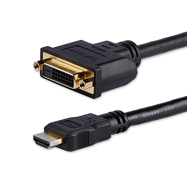 StarTech.com 8 in (20cm) HDMI to DVI Adapter, DVI-D to HDMI (1920x1200p), 10 Pack, HDMI Male to 24 Pin DVI-D Female