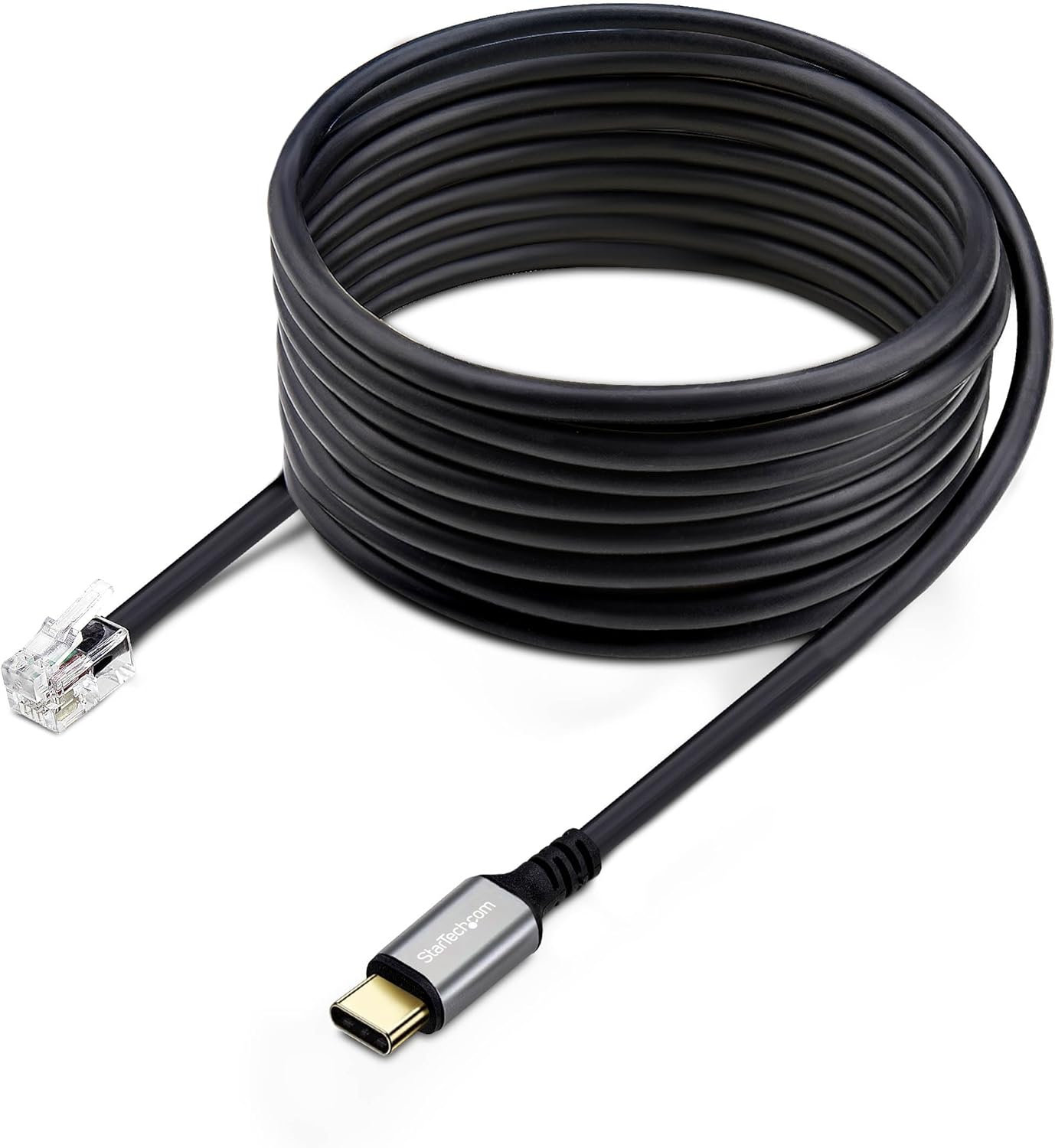 StarTech.com USB-C to RJ9 Adapter for Office Phone Handset or Wired/Wireless Headset, Use Landline Hardware, 6ft (1.8m) Cable