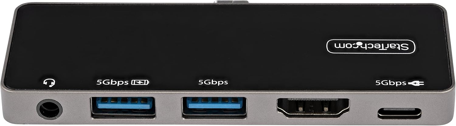 USB C Multiport Adapter - USB-C to 4K 60Hz HDMI 2.0, 100W Power Delivery Pass-Through Charging, 3-Port USB 3.0 Hub