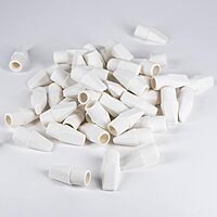 Pentel Hi-Polymer Cap Eraser, White, 50/Pack 50 Count (Pack of 1)