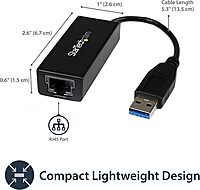 StarTech USB to Ethernet Adapter - USB to RJ45 Gigabit Network Adapter