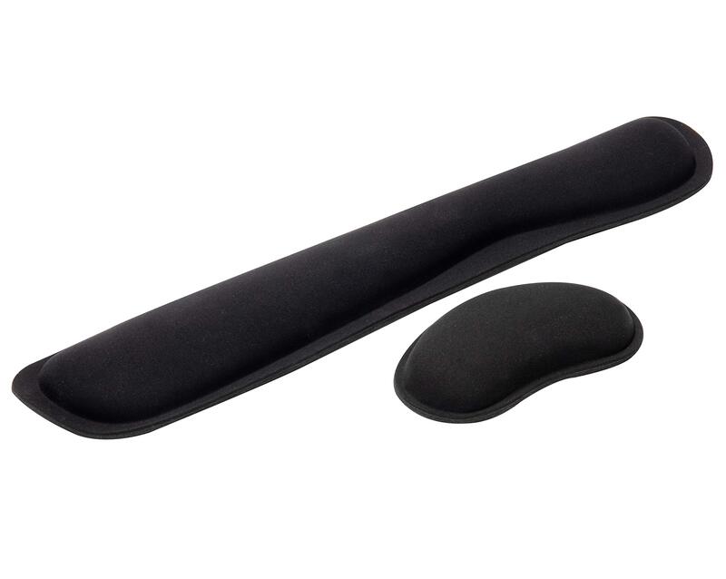 Mind Reader Ergonomic Keyboard and Mouse Wrist Rest Set, Gaming Accessory, Memory Foam, 16.75" L x 3" W x 0.75" H, 2 pcs