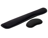 Mind Reader Ergonomic Keyboard and Mouse Wrist Rest Set, Gaming Accessory, Memory Foam, 16.75" L x 3" W x 0.75" H, 2 pcs, Black Single Black