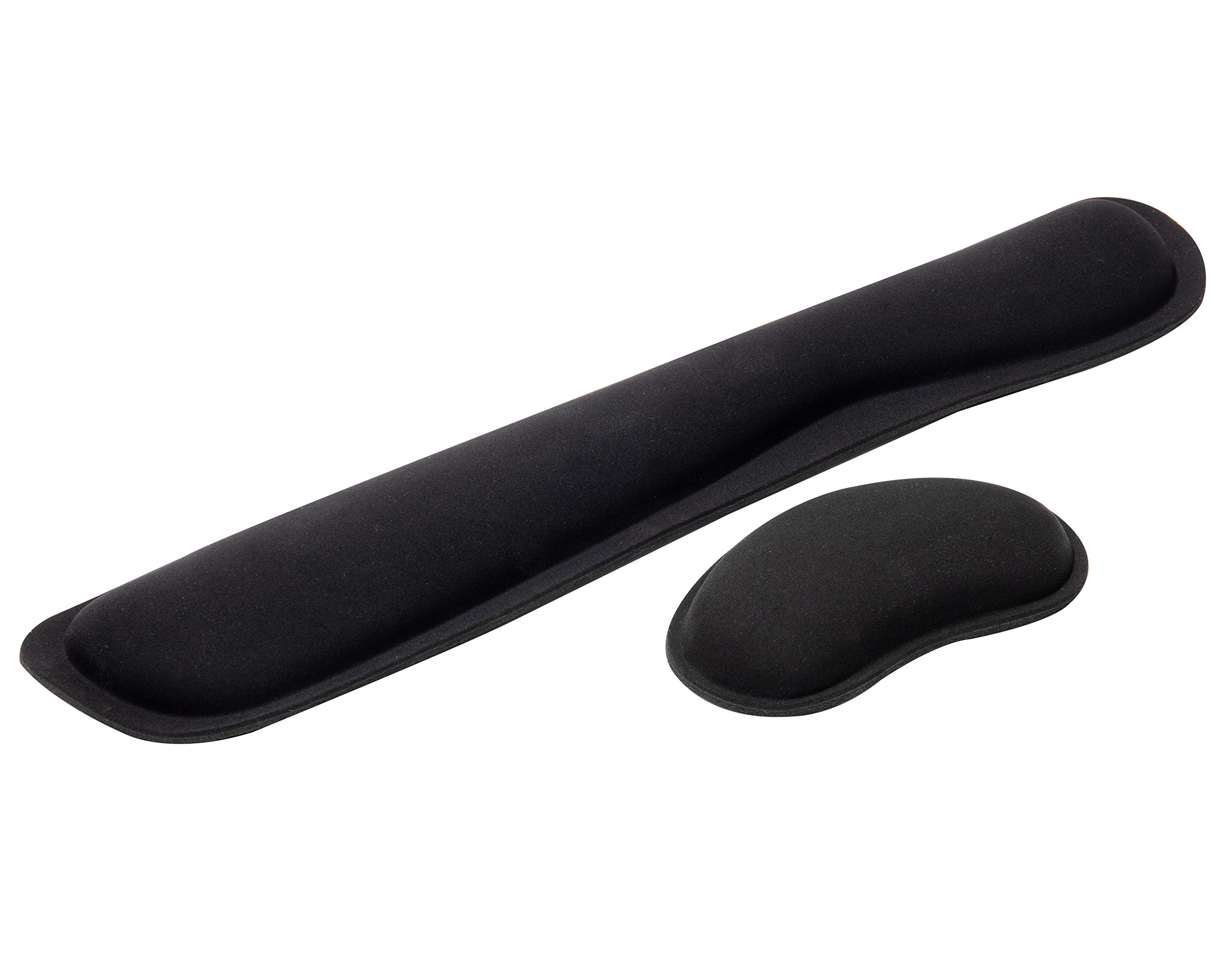 Mind Reader Ergonomic Keyboard and Mouse Wrist Rest Set, Gaming Accessory, Memory Foam, 16.75" L x 3" W x 0.75" H, 2 pcs