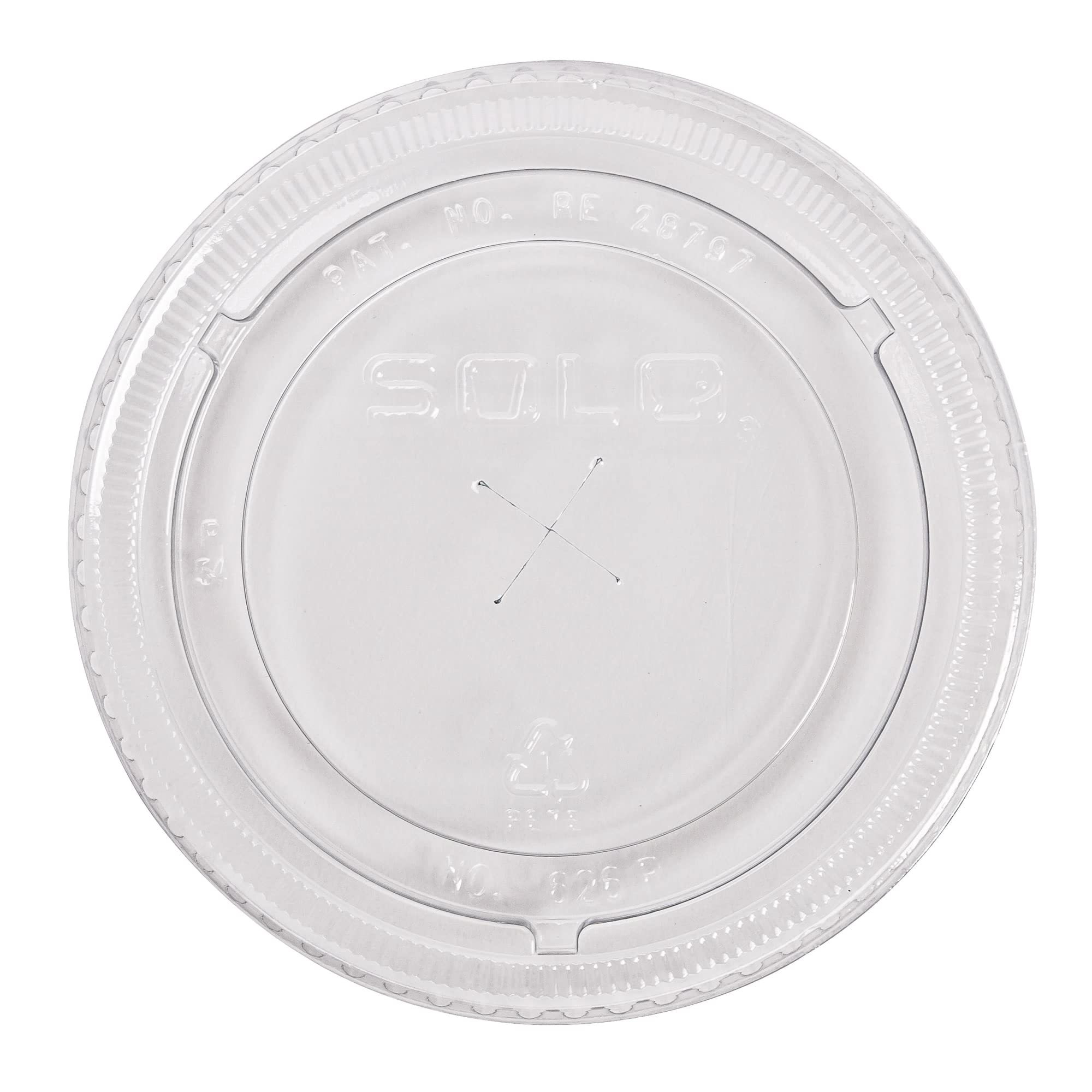 Dart PETE Flat Straw-Slot Cold Cup Lids, 16 - 24 Oz, Clear, Pack Of 1,000 Lids