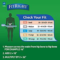 Ultra Absorbency Adult Diapers, FSA/HSA Eligible, 20 Count, Waist Size 32"-44", M, Incontinence Briefs for Men and Women, Disposable, Moisture Wicking, Leak Protection