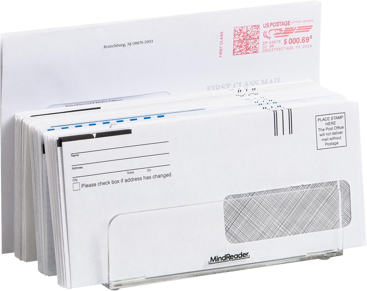 MIND READER Acrylic Desktop Organizer, Clear