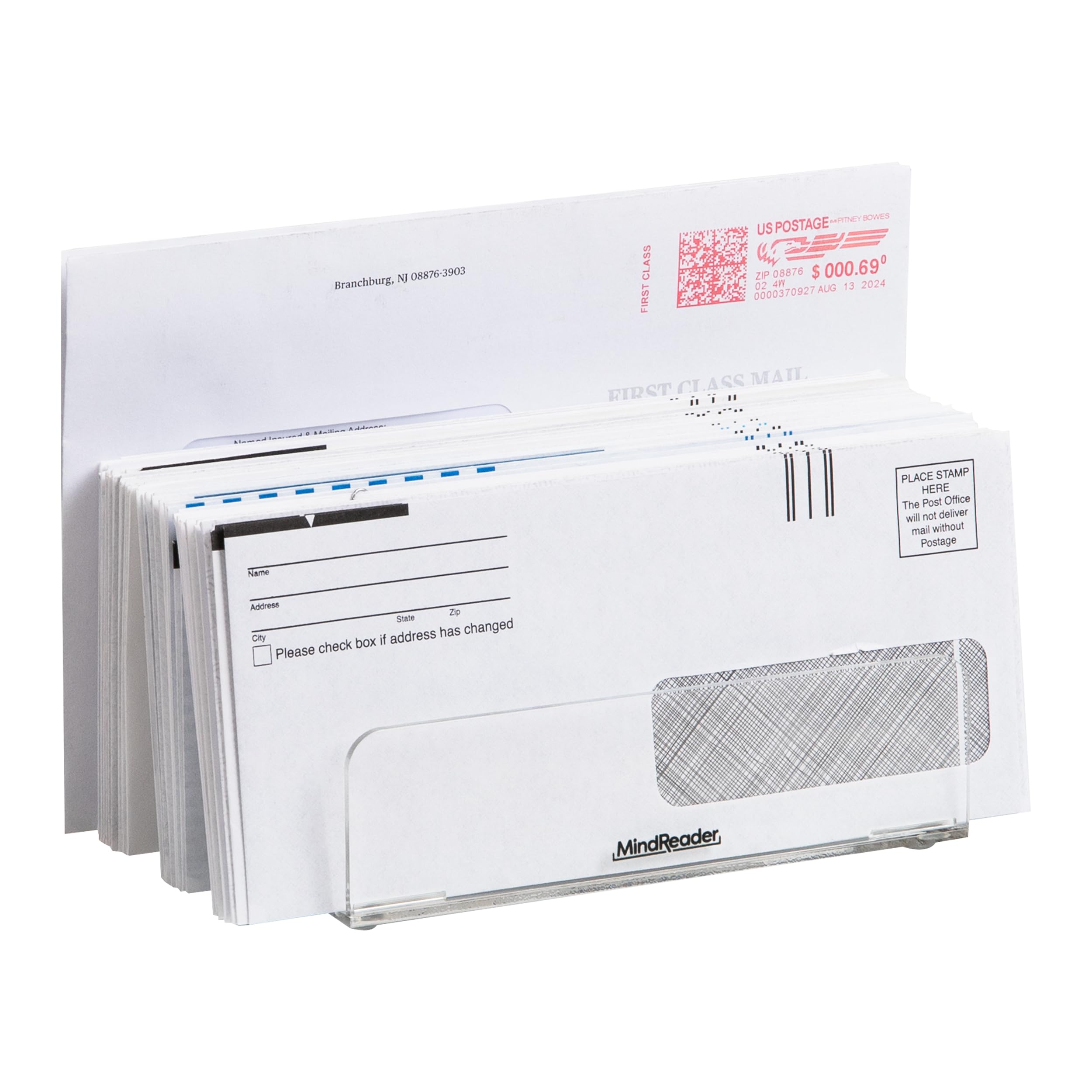 MIND READER Acrylic Desktop Organizer, Clear