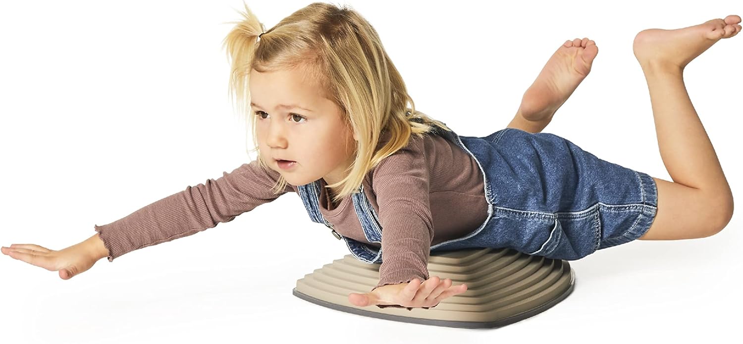 GONGE River Stones - Kids Play Stepping Stones for Balance and Coordination, Non-Slip, Stackable, Indoor/Outdoor, Set of 6