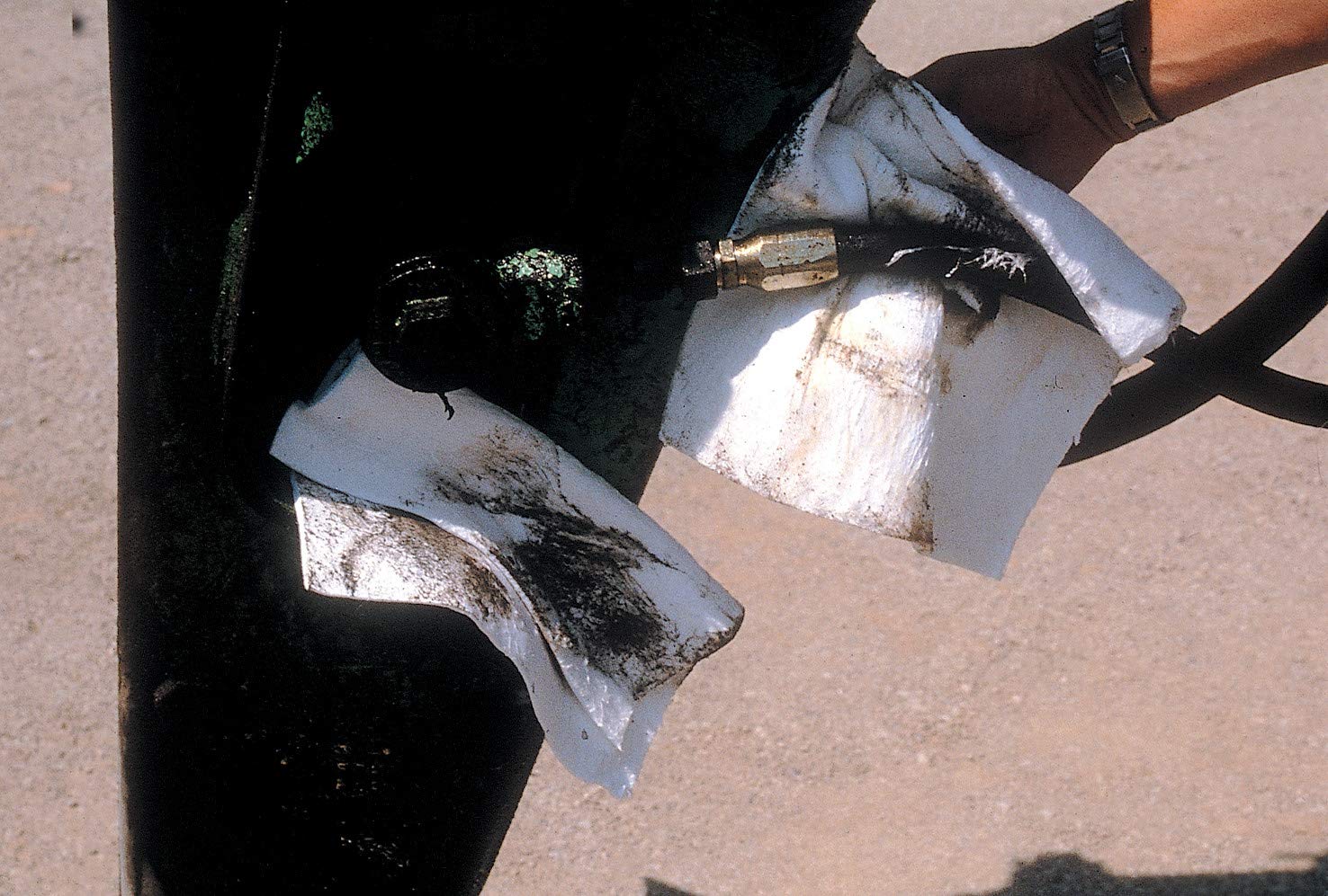 Brady SPC ENV300 15" x 19" Medium Weight Oil Only Non-Bonded Enhanced Absorbency Pads for Removing Oil from Water - 100 ct