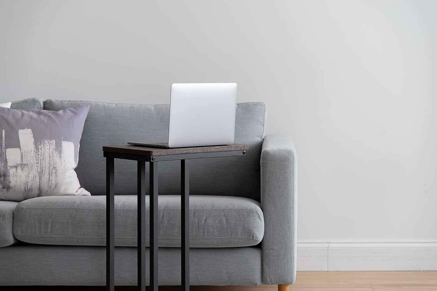 IRIS USA Wood and Metal Frame Side Table, Accent Sofa End Table Coffee Snack, Bedroom Night Stand, Living Room Computer Desk