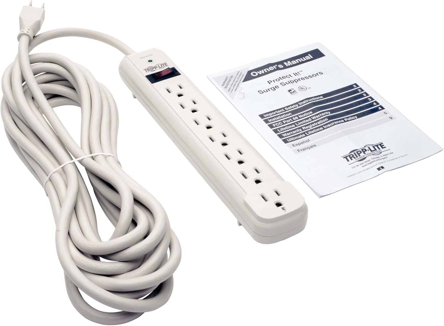 TRIPP LITE 7-Outlet Surge Protector Power Strip