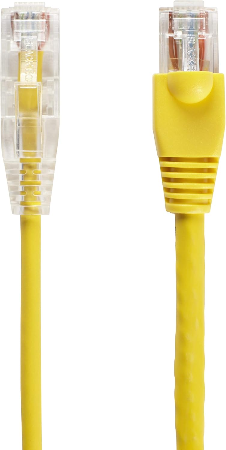 Black Box CAT6A UTP Slim-Net Patch Cable, 28AWG, 500-MHz, PVC - 14.76 ft Category 6a Network Cable for Patch Panel