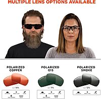 Ergodyne Skullerz Dagr Polarized Safety Sunglasses- Matte Gray Frame, Smoke Lens