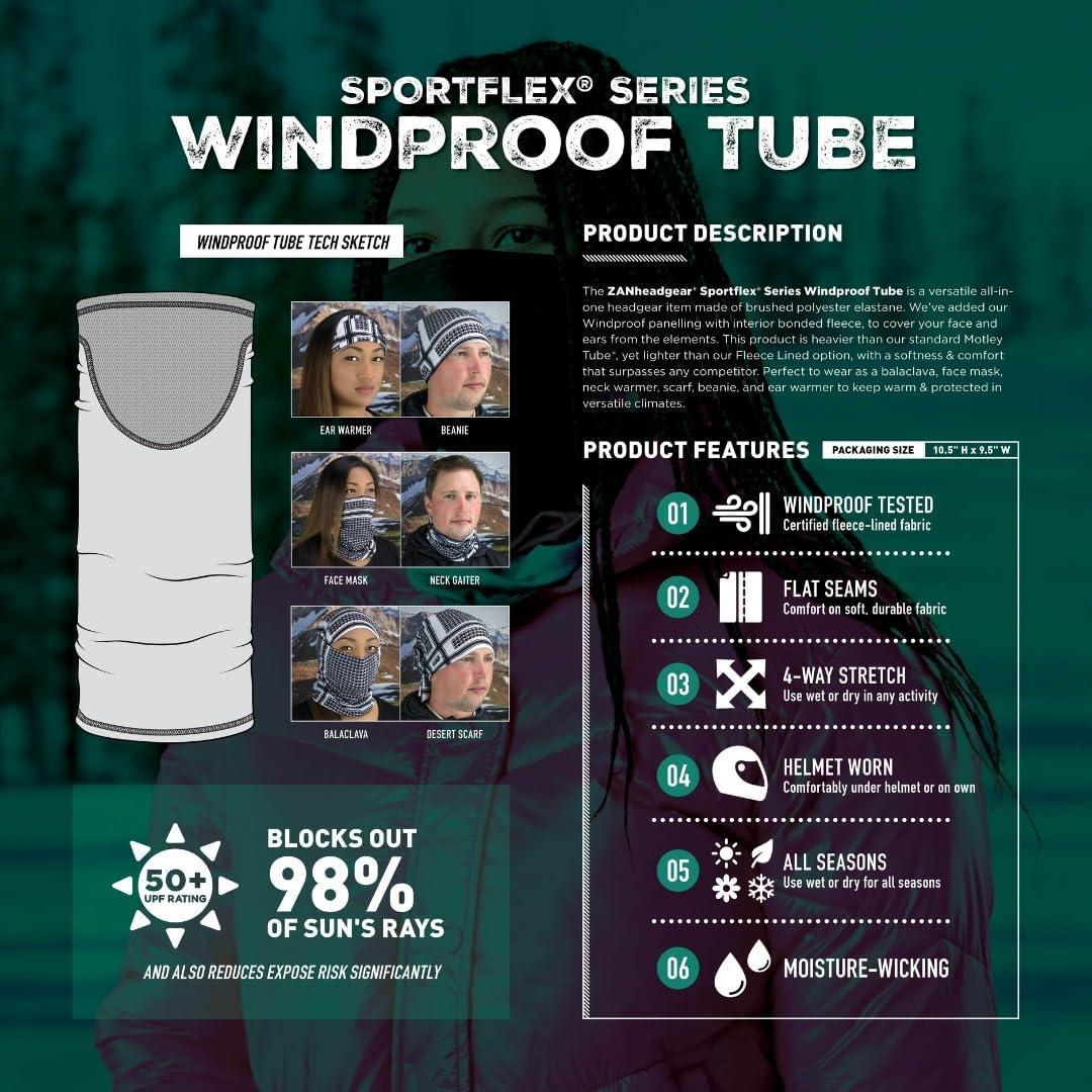 ZANHEADGEAR Motley Tube SportFlex Series Windproof Tube