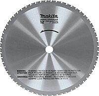 Makita A-90532 12-Inch 60-Teeth Dry Ferrous Metal Cutting Saw Blade with 1-Inch Arbor, Silver