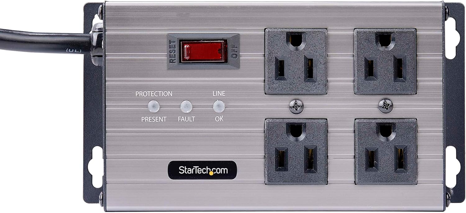 StarTech.com Industrial Power Strip PDU 125V/15A with EMI/RFI Isolation and Surge Protection