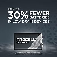 PROCELL Constant 9V Long-Lasting Alkaline Batteries (72 Pack), 5-Year Shelf Life