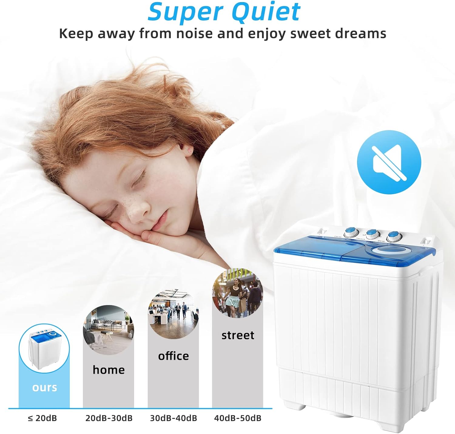 Giantex - Lavadora portátil, 2 en 1 capacidad de 26 libras