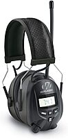 WALKER'S Digital AM/FM Radio Muff - 25dB Noise Reduction Rating Hunting Shooting Hearing Protection Electronic Earmuffs w/ Radio, MP3/CD Player Jack, 2 AAA Batteries Included