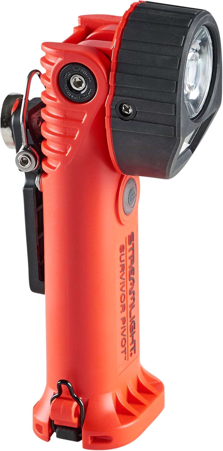 Streamlight 91830 Survivor Pivot 325-Lumen Right Angle Articulating Dual Beam Rechargeable Flashlight with 120V/100V AC/12V