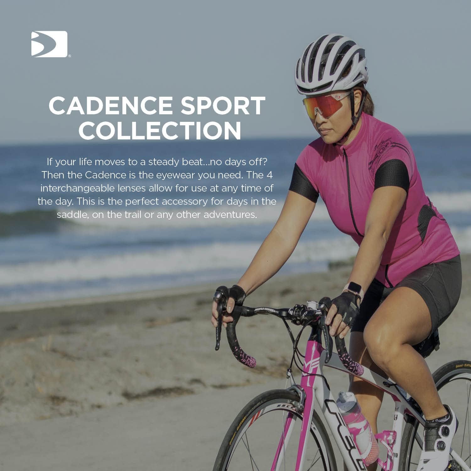 Bobster® Cadence Cycling Sunglass, Matte Clear/Orange Frame, Smoke Black Red Revo, Yellow & Clear Lens