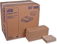 Tork Universal Masterfold 1-Ply Dispenser Napkins, 13in x 12in, Natural, Pack Of 6,000 Napkins