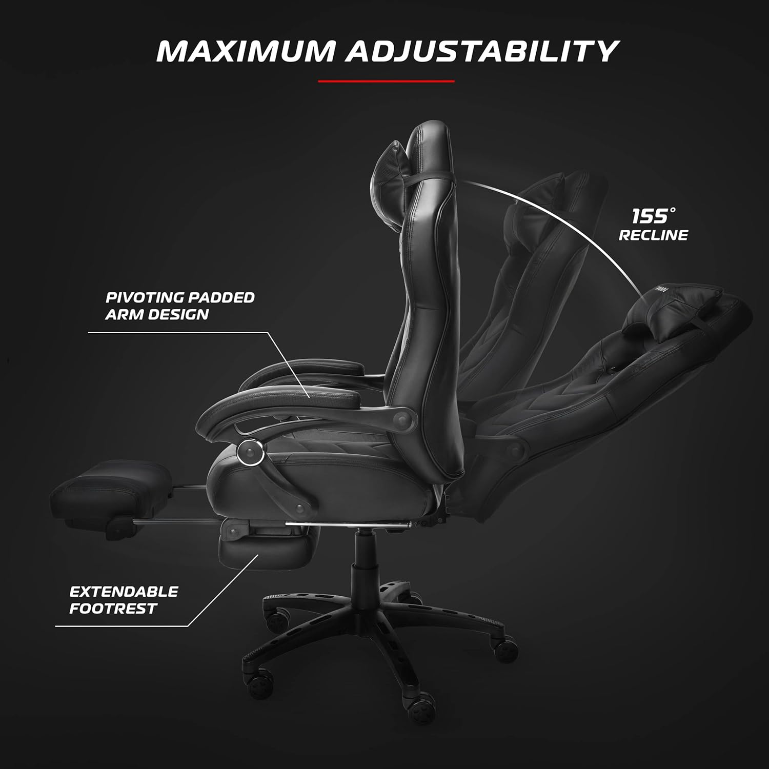 RESPAWN 110 Pro Ergonomic Gaming Chair with Footrest