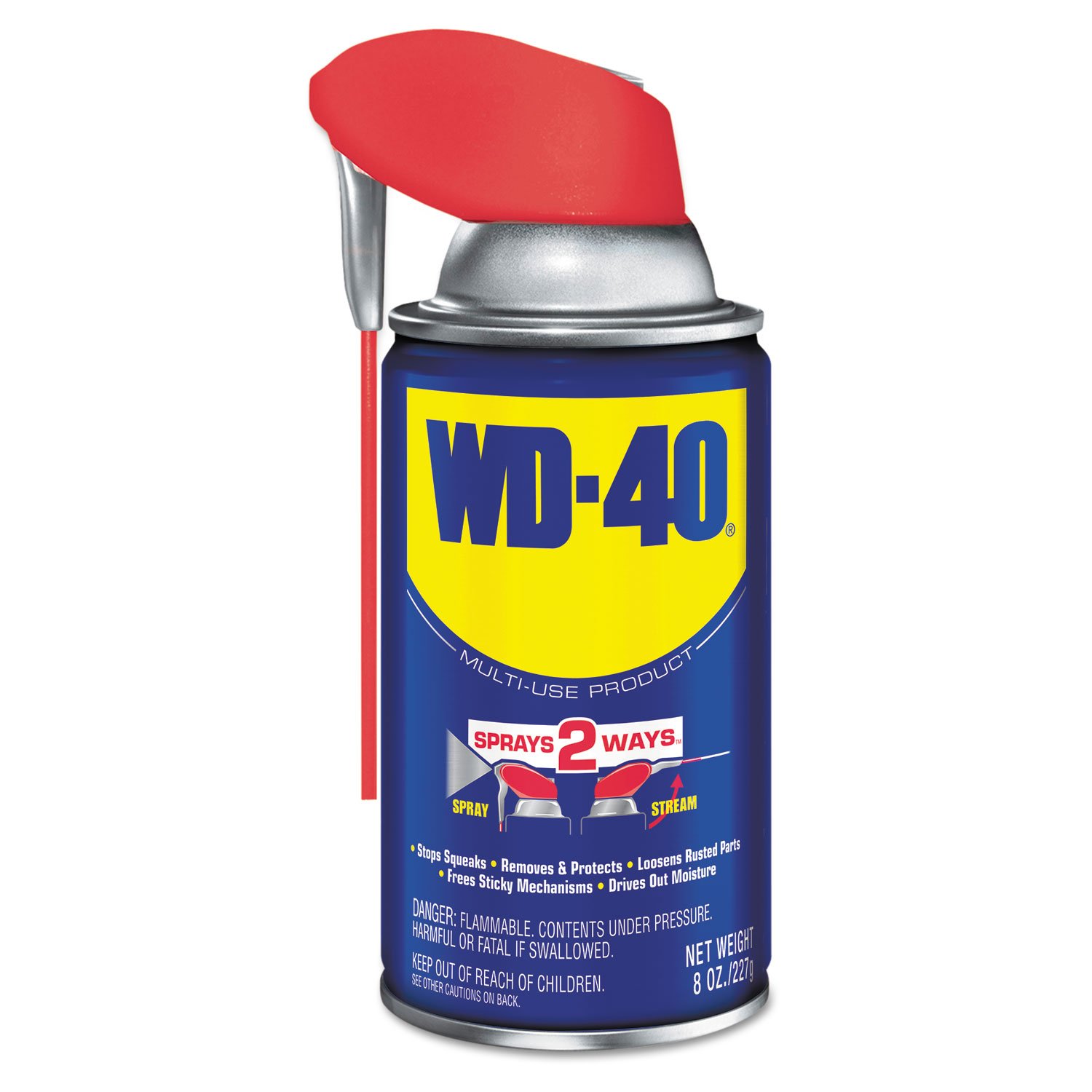 WD-40 Multi-Use Product with Smart Straw Sprays 2 Ways, 8 OZ [12-Pack]