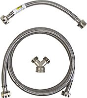 Certified Appliance Accessories Braided Stainless Steel Steam Dryer Installation Kit, 6ft - Stainless Steel, PVC, Polyester, Vinyl - STMKIT3