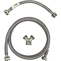 Certified Appliance Accessories Braided Stainless Steel Steam Dryer Installation Kit, 6ft - Stainless Steel, PVC, Polyester, Vinyl - STMKIT3