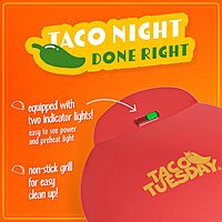 TACO TUESDAY Deluxe Electric Quesadilla & Tortilla Bowl Maker
