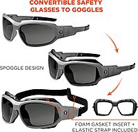 Ergodyne Skullerz Loki Convertible Anti-Fog Safety Glasses