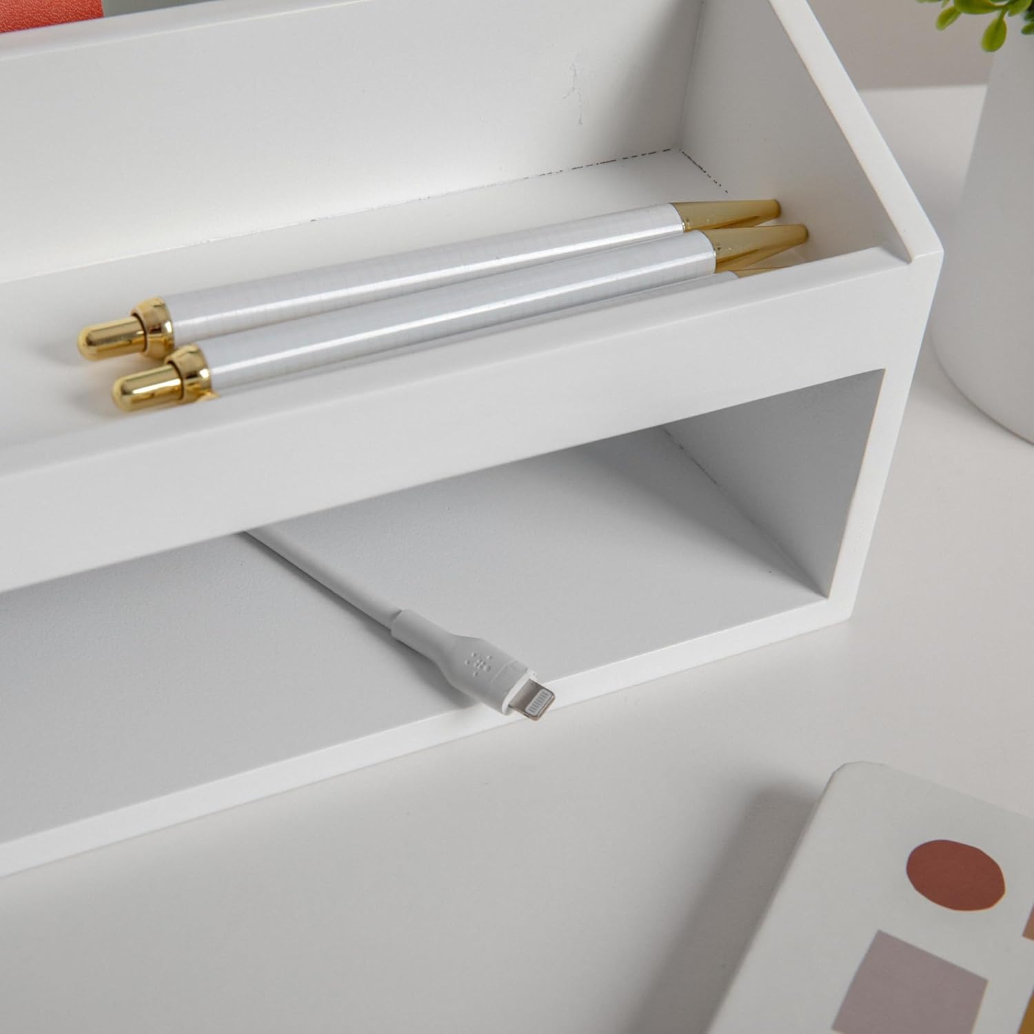 MARTHA STEWART Weston Wooden Desktop Organizer