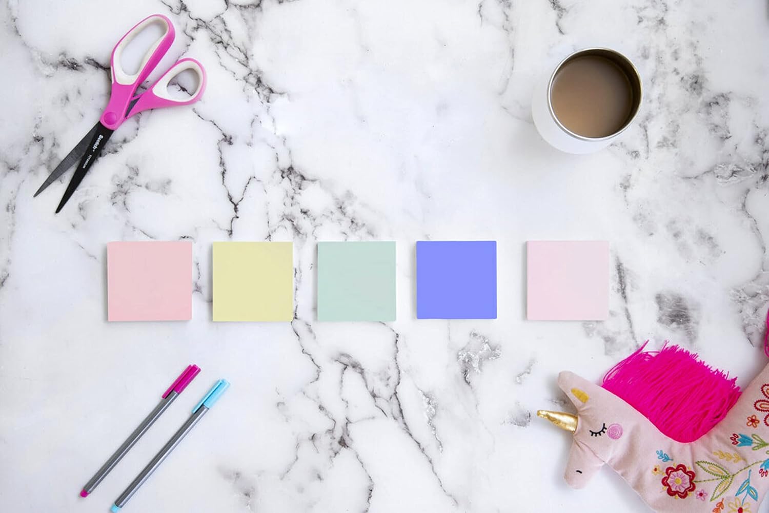 Post-it Greener Notes, 3x3 in, 24 Pads, America's #1 Favorite Sticky Notes, Sweet Sprinkles Collection, Pastel Colors