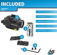 NIGHTSTICK TCM-5B Subcompact Weapon-Mounted Light - Short/Narrow Rail Models