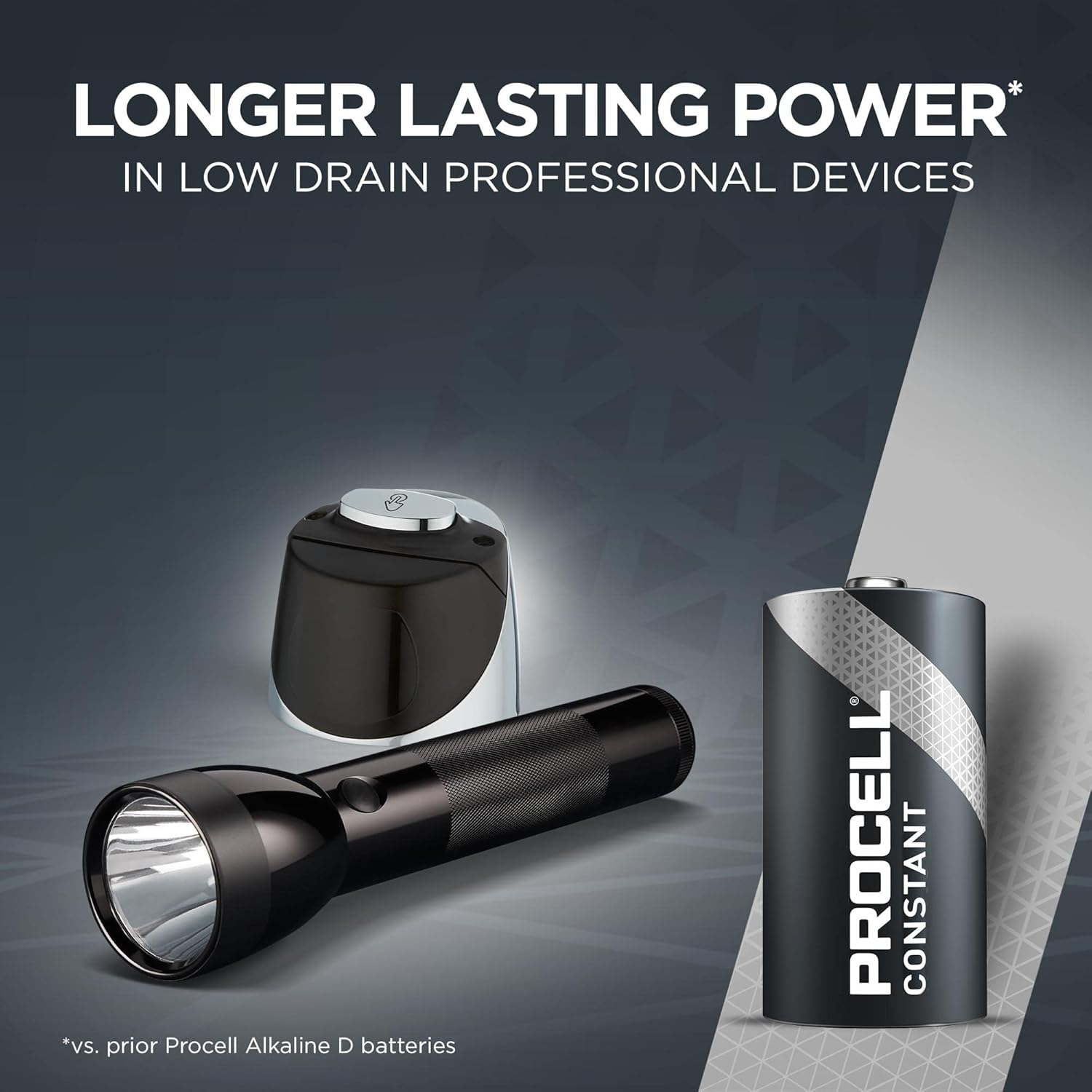 PROCELL Constant D Cell Long-Lasting Alkaline Batteries (72 Pack), 10-Year Shelf Life