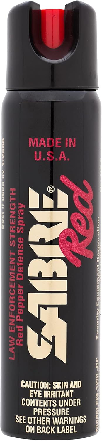 SABRE Magnum 120 Pepper Spray, 35 Bursts, 12-Foot (4-Meter) Range, Extra Large 92.4 Gram Canister, Wide Cone Spray Pattern