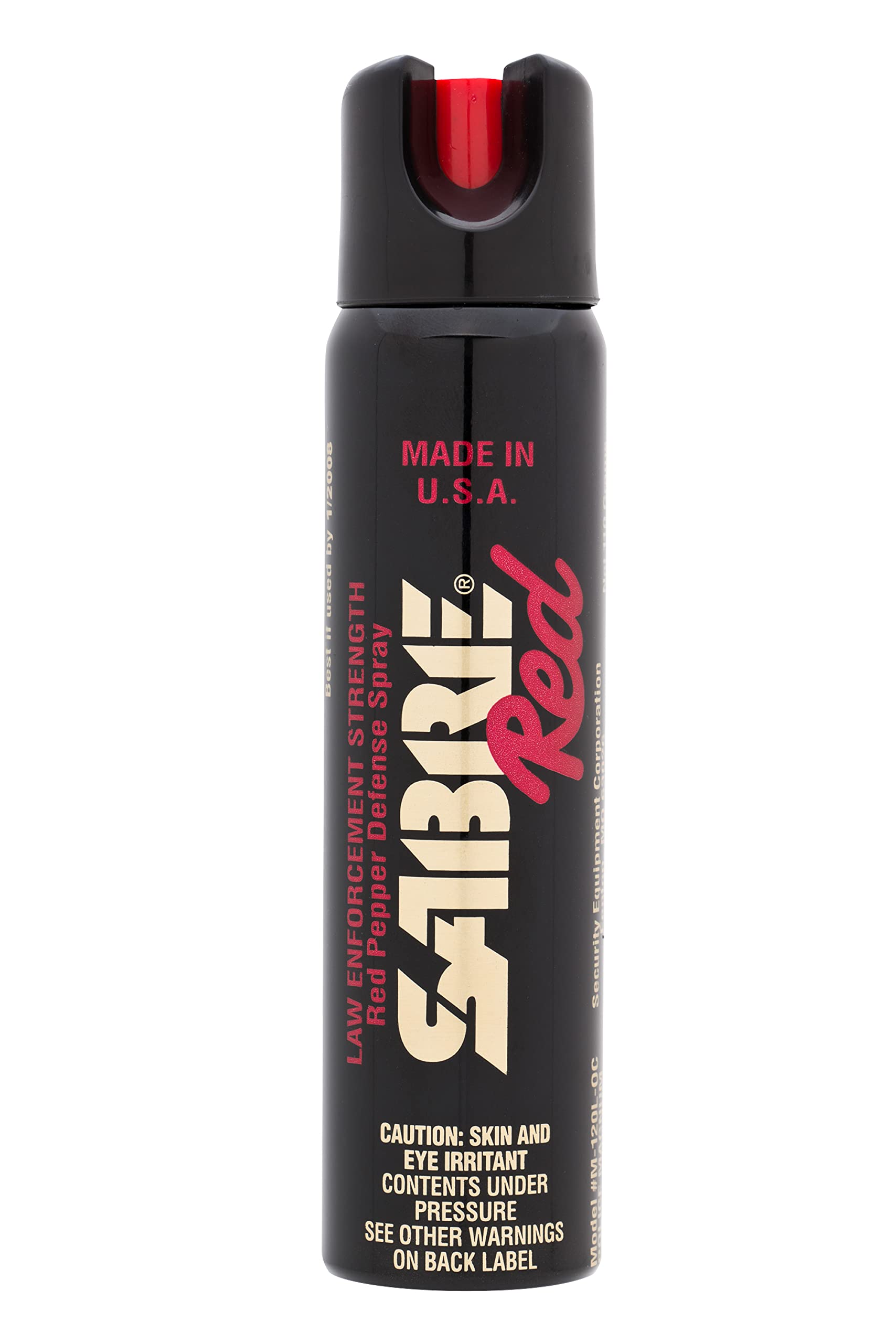 SABRE Magnum 120 Pepper Spray, 35 Bursts, 12-Foot (4-Meter) Range, Extra Large 92.4 Gram Canister, Wide Cone Spray Pattern