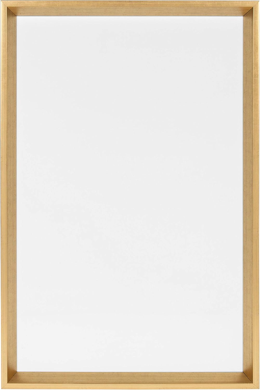 DesignOvations Kate and Laurel Calter Magnetic Dry Erase Board, Melamine, 16 1/2 x 25 1/2 , White, Gold Plastic Frame