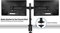 Mount-It! Dual Monitor Mount | Double Monitor Desk Stand Arm | Fits 2 Computer Screens 17 19 20 21 22 24 27 Inch | Two VESA