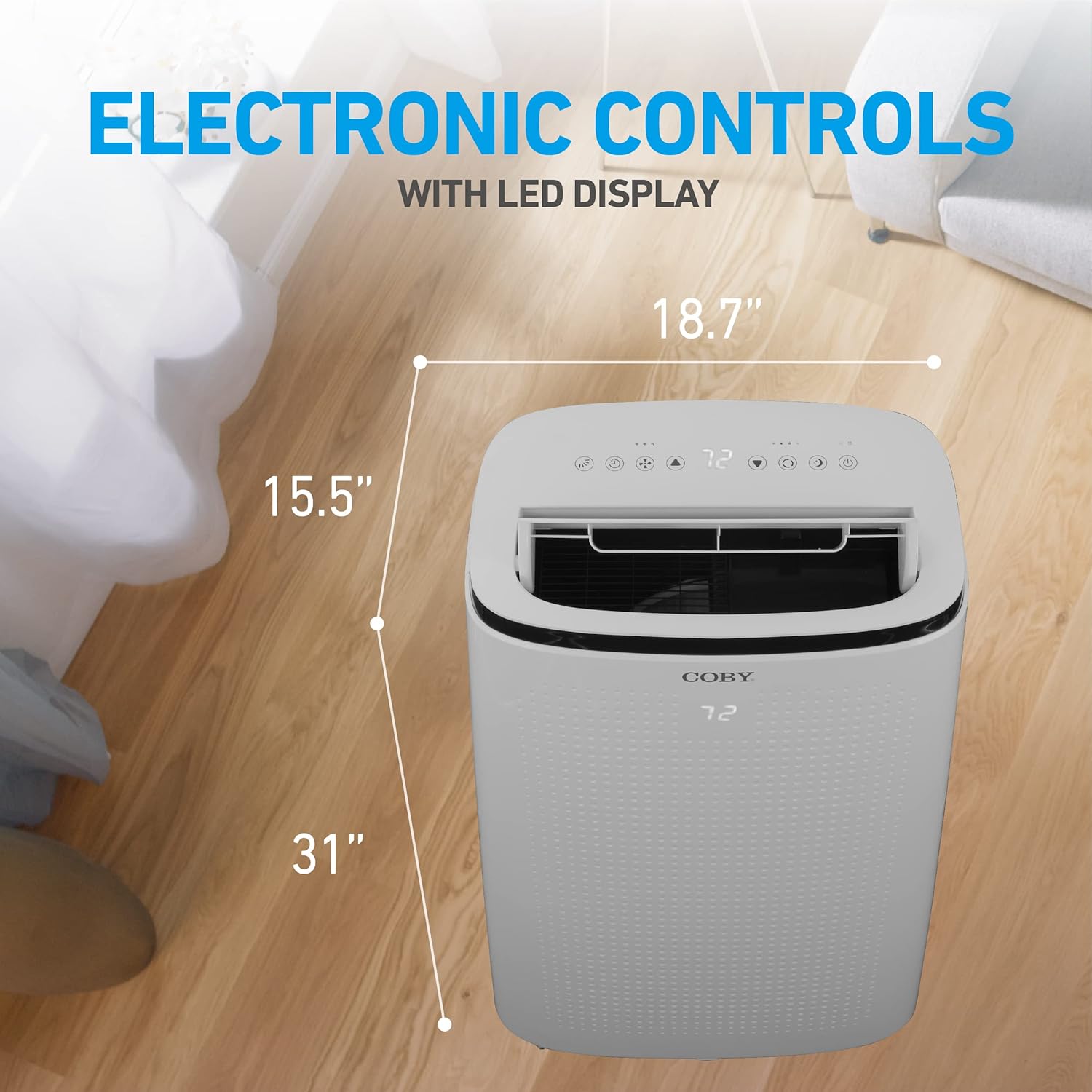 COBY Portable Air Conditioner - AC, Dehumidifier & Fan