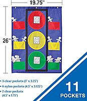 Carson Dellosa 26" x 19.75" Stoplight Behavior Charts for Kids at Home, Pocket Chart With Red, Green, Yellow Classroom Lights and Dry Erase Student Sticks, Social Emotional Learning Teaching Supplies
