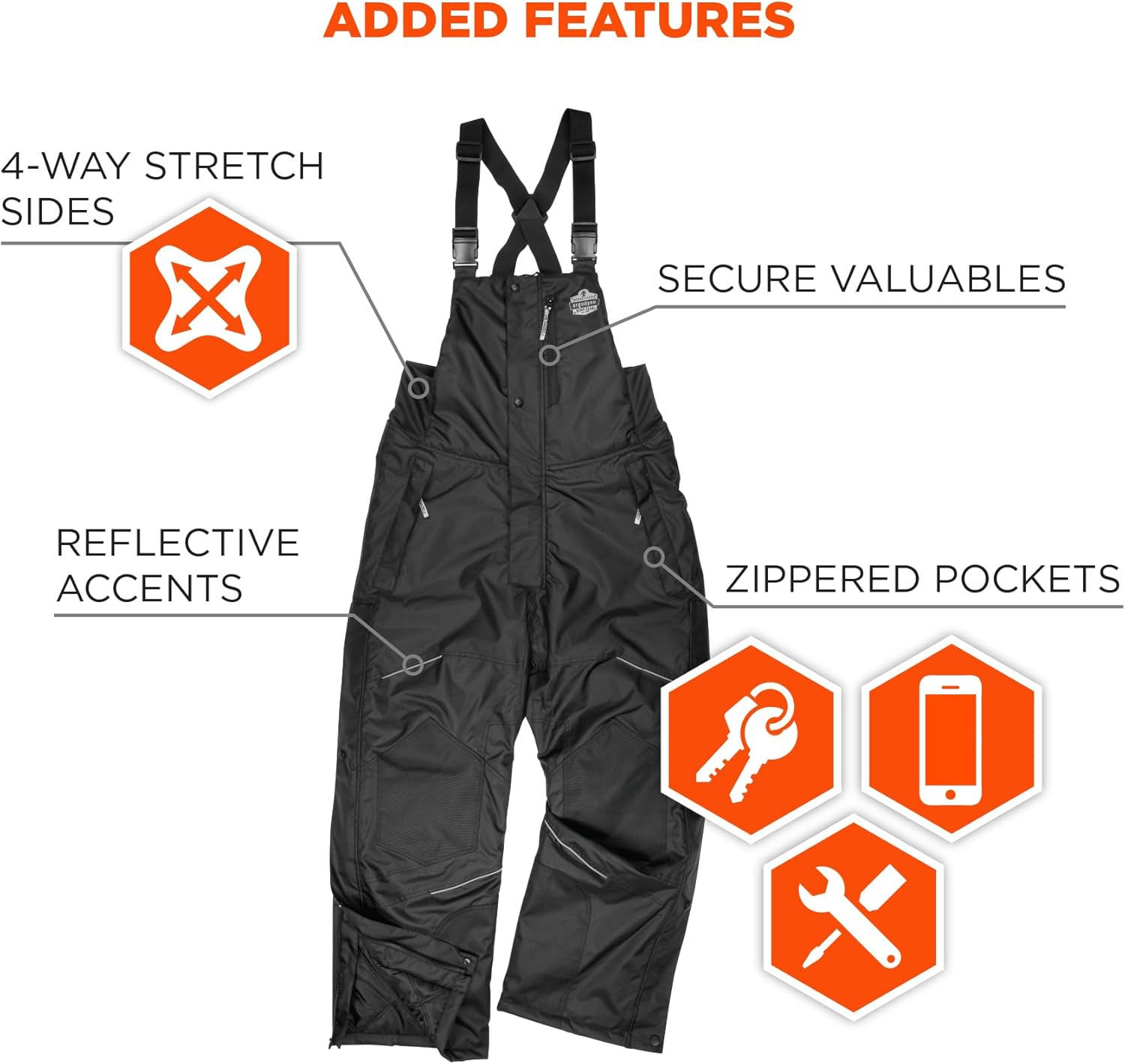 Ergodyne N-Ferno 6472 Insulated Bib Overalls Workwear Outerwear