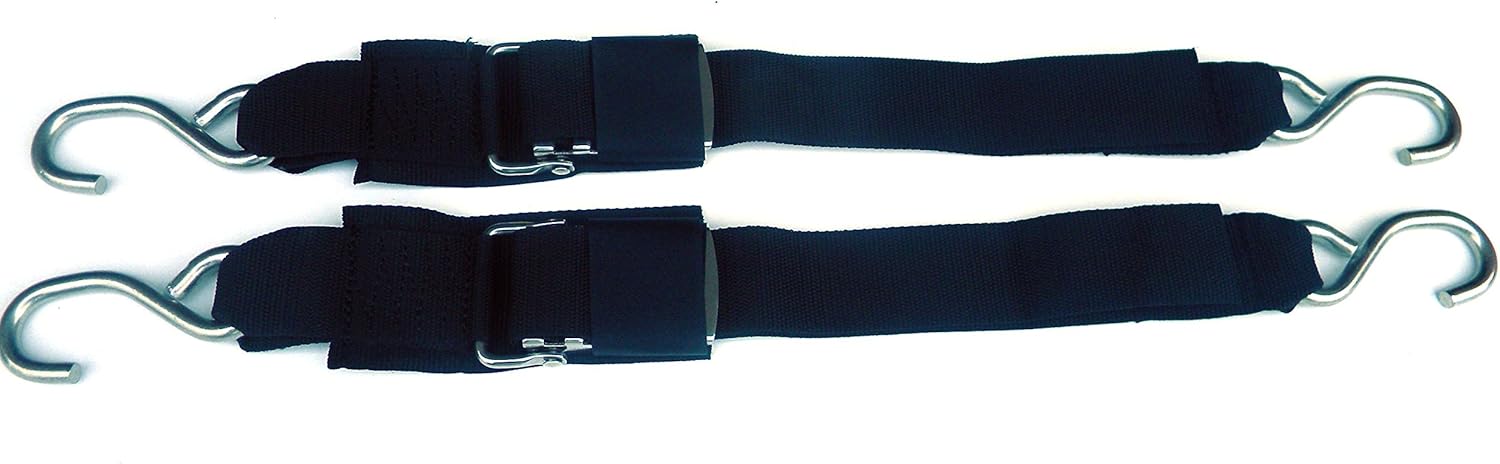 Rod Saver Stainless Steel Quick Release Transom Tie-Down - 2 in x 6 ft - Pair